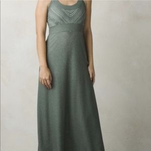 PRANA Green Calexico Racerback Empire Waist Maxi Dress - Size Large